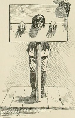 Picture of man in pillory